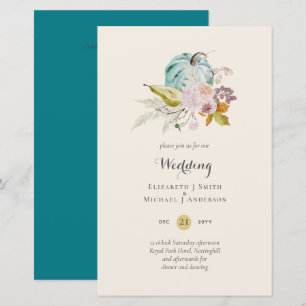 Papier CITROUILLE BUDGET Automne Floral Mariage Inviter A