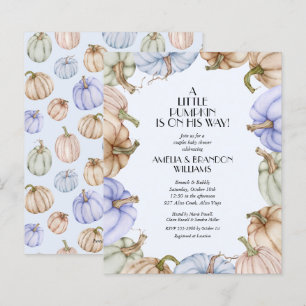 Papier Citrouille Budget Boy Baby Shower Invitations