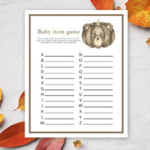 Papier Citrouille d'automne comment ours - Baby Item Jeu