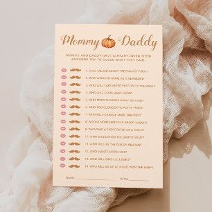Papier Citrouille d'automne Devinez qui maman ou papa