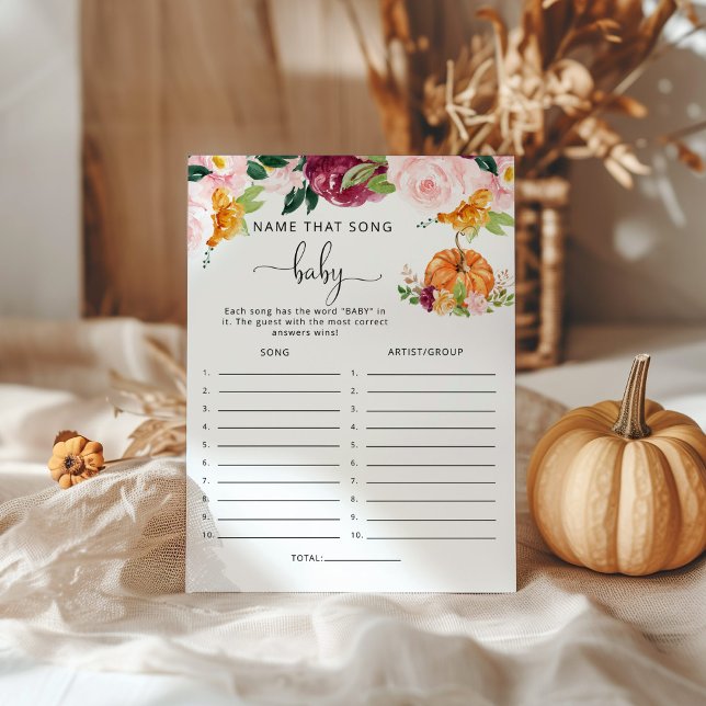 Papier Citrouille d'automne Nom de la chanson jeu de baby (Créateur téléchargé)