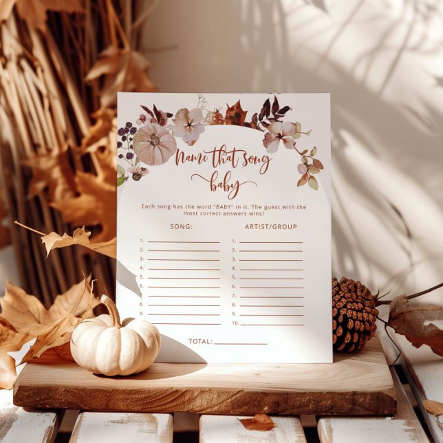 Papier Citrouille d'automne Nom de la chanson jeu de baby (Créateur téléchargé)