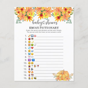 Papier Citrouille - Jeu de photo Emoji Baby Shower