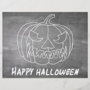 Papier Citrouille pour Halloween 2 look tableau noir