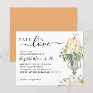 Papier Citrouille Vase de chute dans l'amour Invitation F