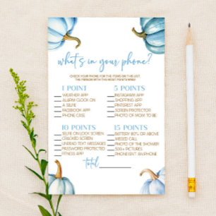 Papier Citrouilles Bleus Tombent Dans Votre Baby shower D