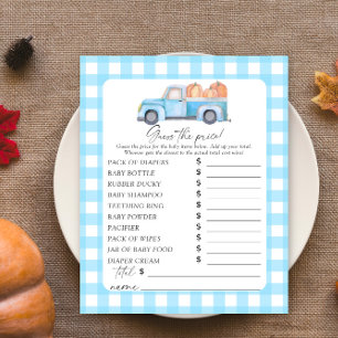 Papier Citrouilles de camion bleu - Jeu de devinette du p