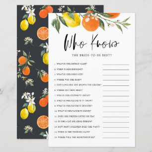 Papier Citrus Botanical qui connaît la mariée meilleur je