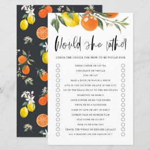 Papier Citrus Botanique Voudrait-Elle Plutôt Baby shower 