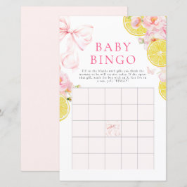 Papier Citrus Bow Girl Baby shower cadeau Bingo Jeu