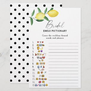 Papier Citrus citron - nuptiale douche émoticône jeu pict