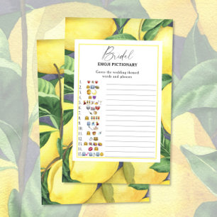 Papier Citrus citron - nuptiale douche émoticône jeu pict