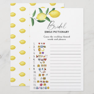 Papier Citrus citron - nuptiale douche émoticône jeu pict