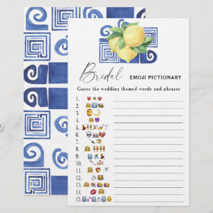 Papier Citrus citron - nuptiale douche émoticône jeu pict