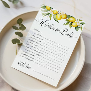 Papier Citrus citron souhaits sans sexe pour bébé