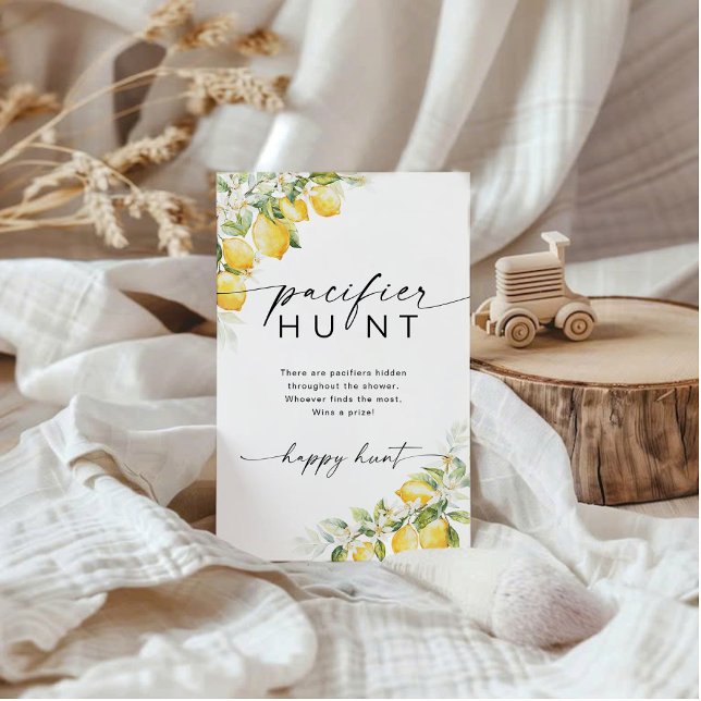 Papier Citrus Citrus Baby shower Pacifier Jeu de chasse (Créateur téléchargé)