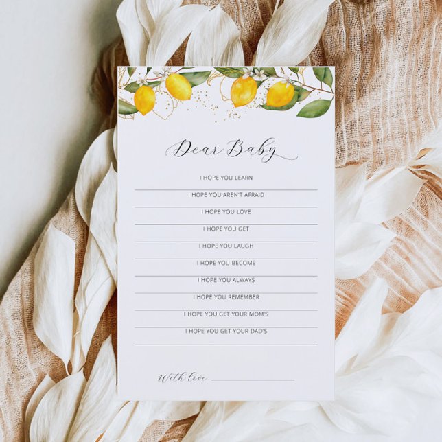 Papier Citrus Jaune Juicy Baby shower Cher Baby Game (Créateur téléchargé)