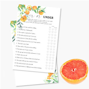 Papier Citrus - Jeu de baby shower ou mariage