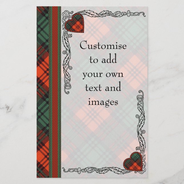 Papier Clan Kerr Plaid Scottish tartan (Devant)