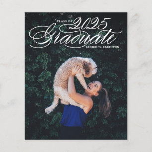 Papier Classe de script élégant de 2024 Graduation Invita