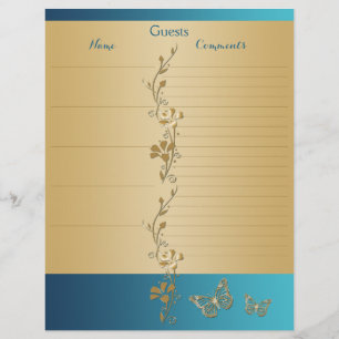 Papier classeur à utiliser comme livre d'or