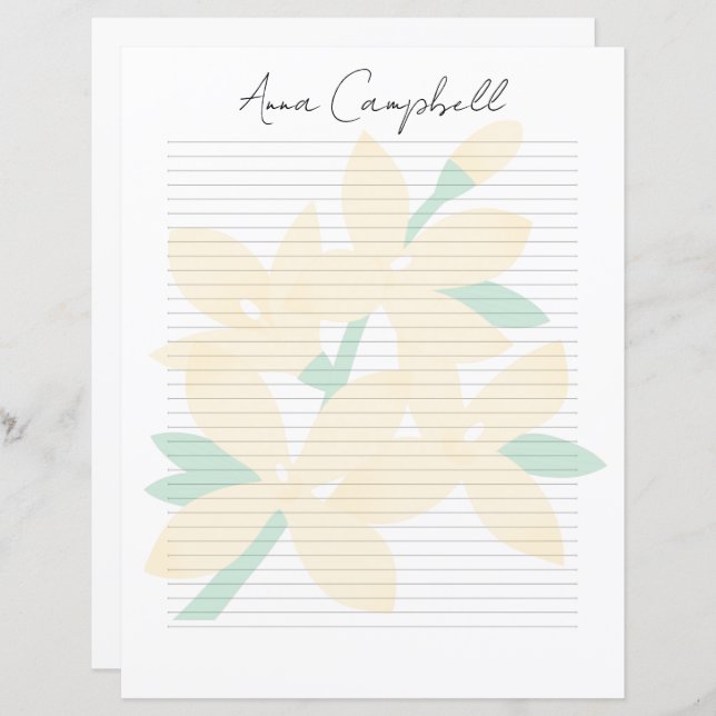 Papier Classic Elegant Monogram Script Stationery (Devant / Derrière)