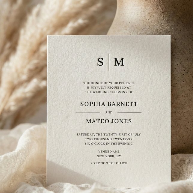 Papier Classic Monogram White QR Code 4 Photo Wedding (Créateur téléchargé)