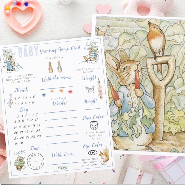 Papier Classic Peter le Rabbit Baby shower Jeu (Créateur téléchargé)