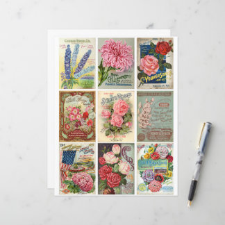 Papier Clipart d'éphémère de graines de fleurs et de jard