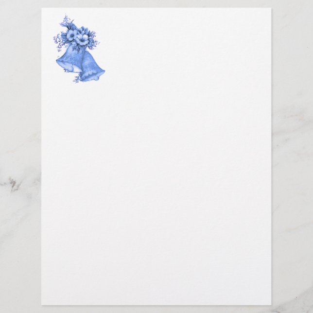 Papier Cloches Mariages bleues (Devant)