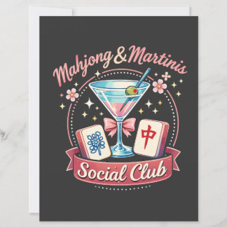 Papier Club Social Mahjong et Martinis