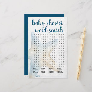 Papier Coastal Chic Blue Starfish Word Search Game