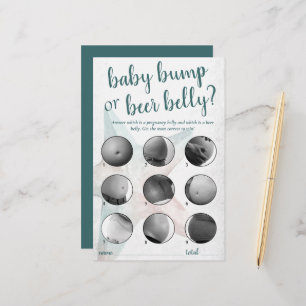 Papier Coastal Chic Turquoise Baby Bump ou jeu de ventr