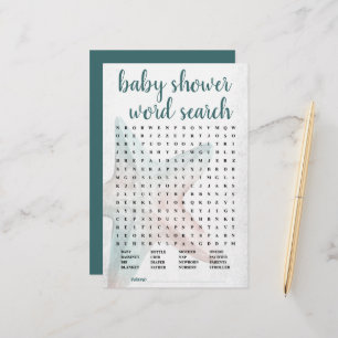 Papier Coastal Chic Turquoise Starfish Word Search Game
