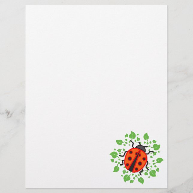 Papier coccinelle rouge (Devant)