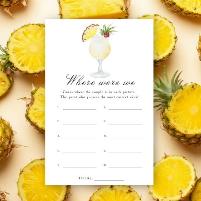 Papier Cocktail Bridal shower - Where were we game (Créateur téléchargé)