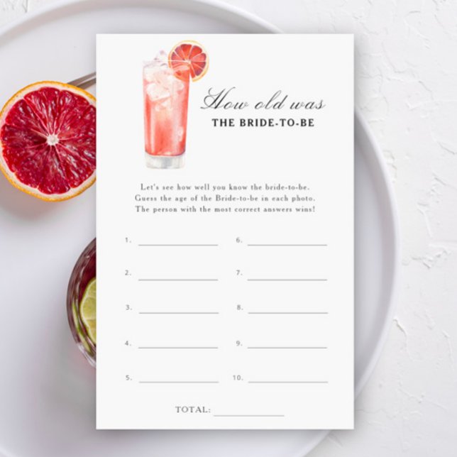 Papier Cocktail - How old was the bride to be game (Créateur téléchargé)