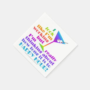 PAPIER COCKTAIL NAPKINS - MARTINI, COCKTAIL SPASS SERVIETTE