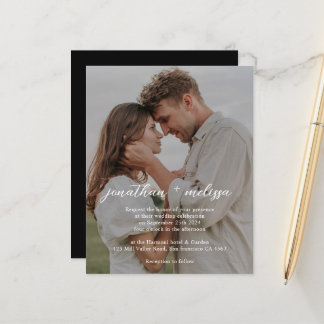 Papier Code QR BUDGET Mariage Photo Élégant et Stylé Noir