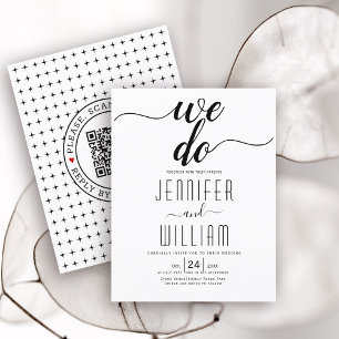 Papier Code QR de budget RSVP Nous faisons invitation de 