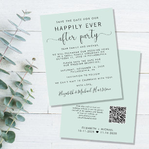 Papier Code QR de mariage à budget pour réception Save th