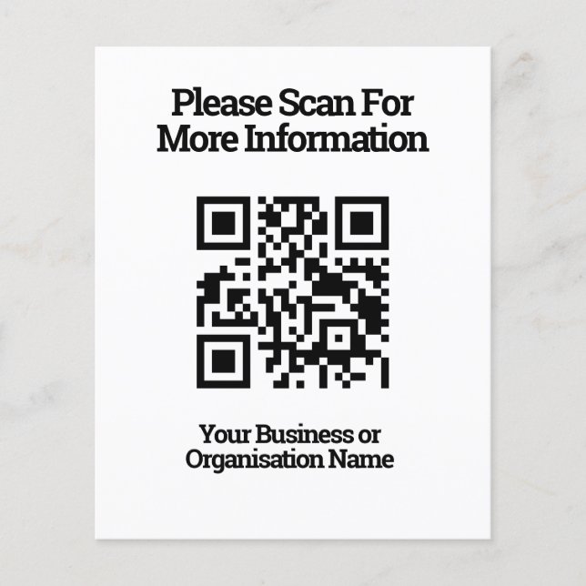 Papier Code QR pour les informations sur le client sur un (Devant)