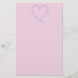 Papier Coeur Abstrait en violet et rose
