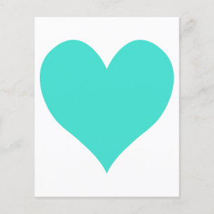 Papier Coeur mignon Turquoise