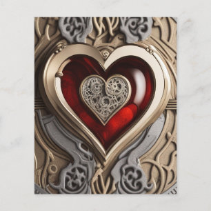 Papier Coeur Steampunk - Amour mécanique complexe