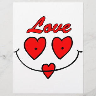 Papier Coeur visage souriant