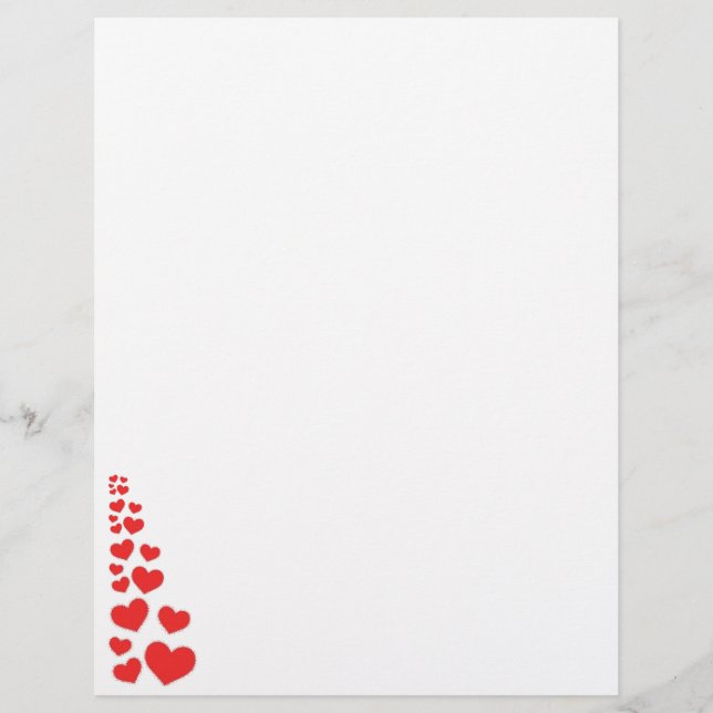 Papier Coeurs rouges (Devant)