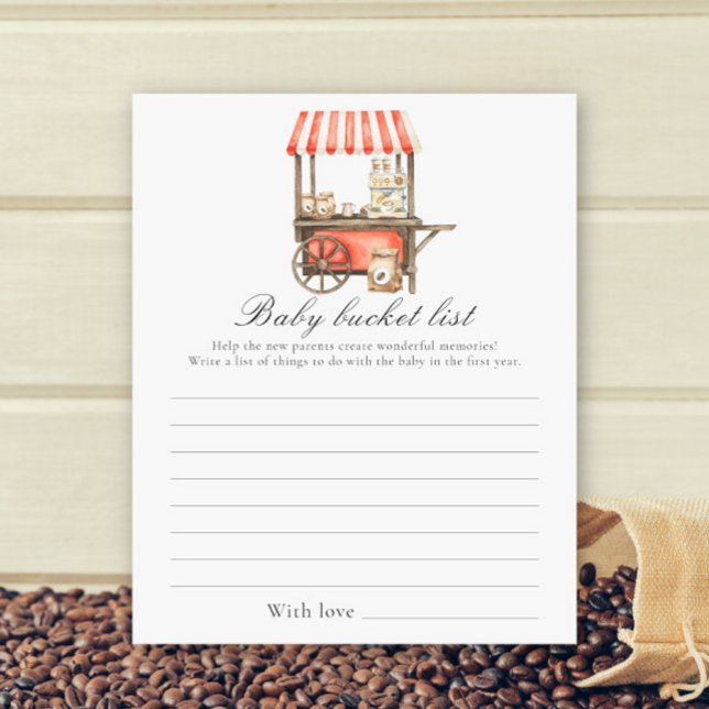 Papier Coffee baby shower - Baby bucket list (Créateur téléchargé)