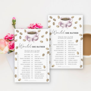 Papier Coffee Bow nuptiale Douche préférerait-elle jouer