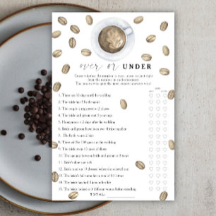 Papier Coffee nuptiale Douche sur ou sous le jeu